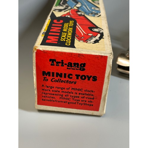 512A - BOXED MINIC TRIANGE MECHANICAL HORSE AND LOG LORRY 74M (NO KEY)