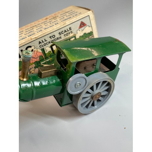 513 - MINIC TRIANG CLOCK WORK STEAM ROLLER (NO KEY)