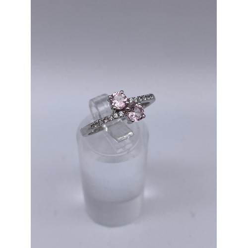 451 - TEN SILVER STONE SET DRESS RINGS