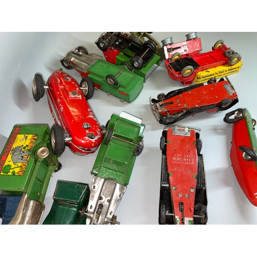 520 - SELECTION OF UNBOXED PLAYWORN MINIC TRUCKS AND CARS AS FOUND