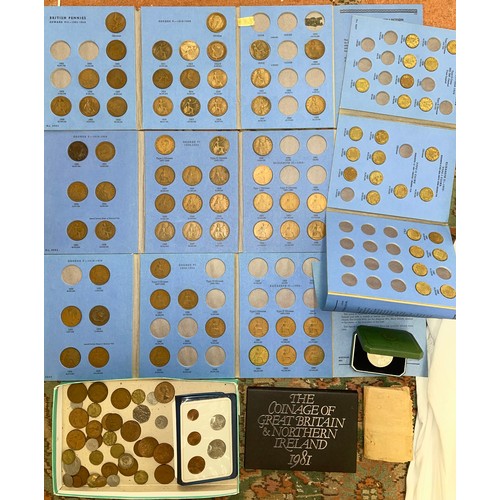 390 - GREAT BRITAIN PENNIES COLLECTION, THREEPENCE, BRITAIN'S FIRST DECIMAL COINS, THE COINAGE OF GREAT BR... 