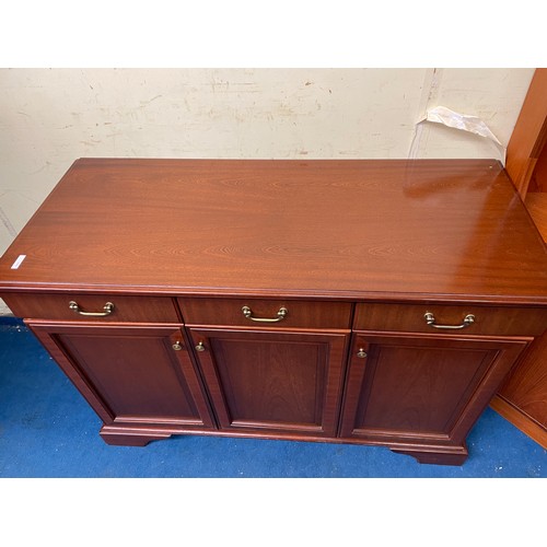 59 - MAHOGANY THREE DRAWER SIDEBOARD