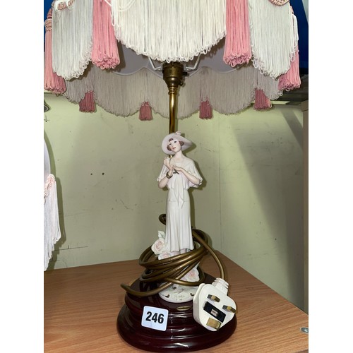 246 - FLORENCE GIUSEPPE ARMANI ROSE FIGURE TABLE LAMP