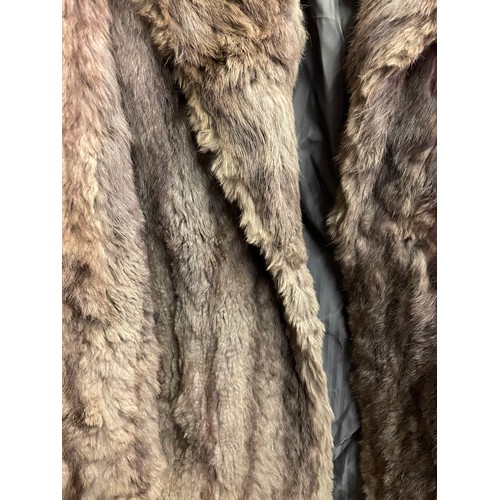 248 - MID-LENGTH BROWN FUR COAT