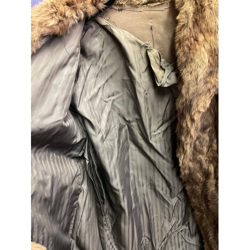 248 - MID-LENGTH BROWN FUR COAT