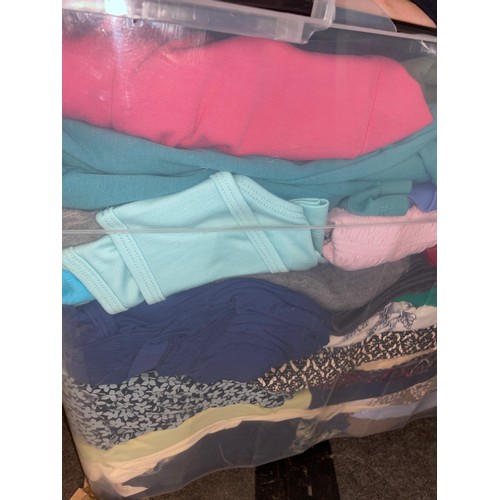 347 - LARGE CRATE OF LADIES CLOTHING, MAINLY TOPS AND T-SHIRTS