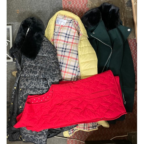 349 - TWO LARGE CRATES OF LADIES COATS AND OUTERWEAR