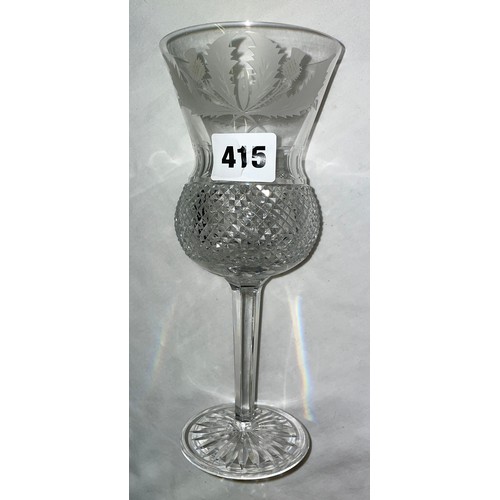 415 - EDINBURGH CRYSTAL ETCHED THISTLE GOBLET