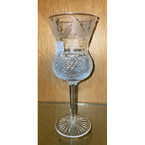 415 - EDINBURGH CRYSTAL ETCHED THISTLE GOBLET