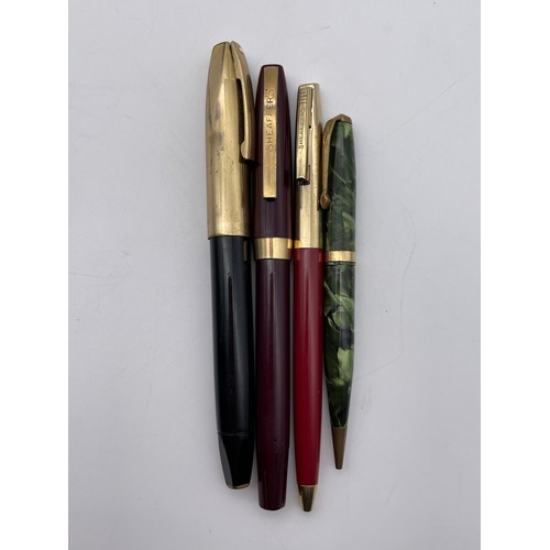 419 - VINTAGE SHEAFFER FOUNTAIN PENS WITH 14K KNIBS AND A CONWAY STEWART N0 26 PROPELLING PENCIL