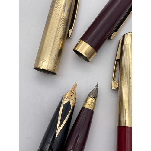 419 - VINTAGE SHEAFFER FOUNTAIN PENS WITH 14K KNIBS AND A CONWAY STEWART N0 26 PROPELLING PENCIL