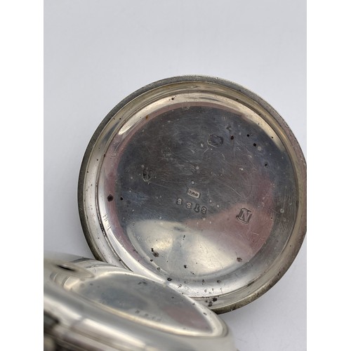 435 - CHESTER SILVER CASED POCKET WATCH RETAILED BY WILLIAM OWEN OF LEEDS