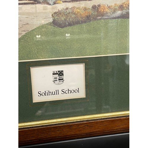 466 - FRAMED PRINT OF SOLIHULL SCHOOL BY PETER EVANS