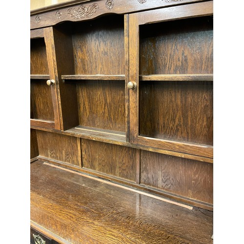 20 - MATCHED OAK DRESSER AS FOUND