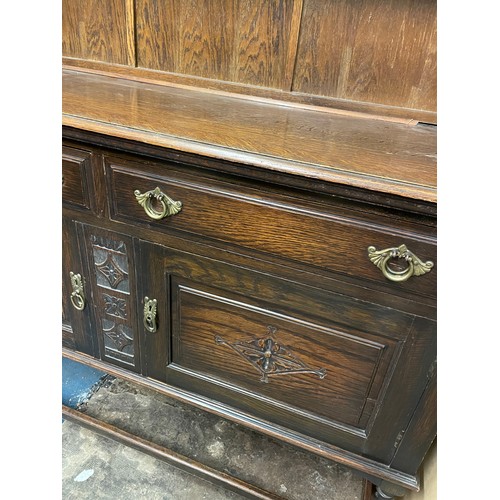 20 - MATCHED OAK DRESSER AS FOUND