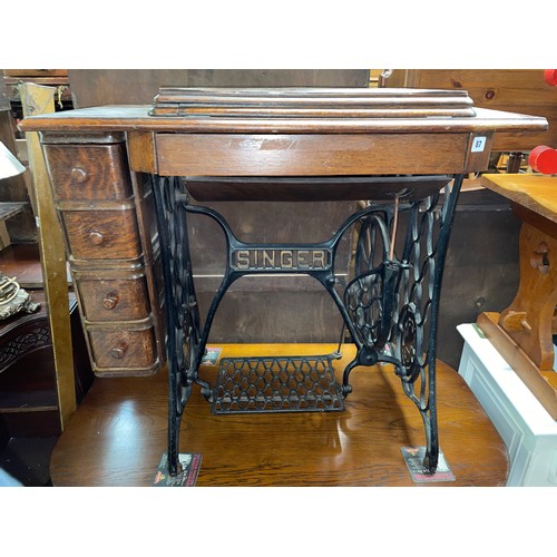 87 - VINTAGE SINGER TREADLE SEWING MACHINE