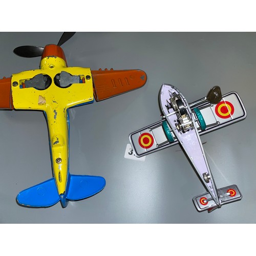 371 - HUBLEY USA KIDDIE TOY LANCASTER PRESSED STEEL WITH FOLD UP WINGS (PROPELLOR DAMAGE) A TIN PLATE KEY ... 