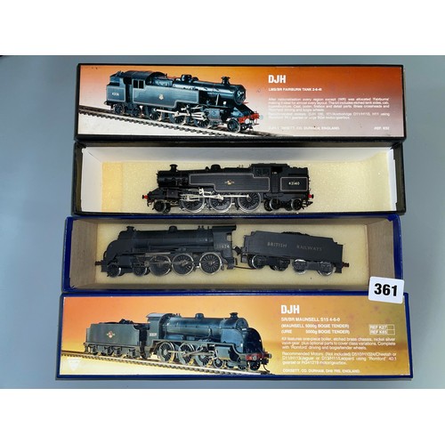 361 - BOXED DJH 00 SCALE MAUNSELL S15 LOCOMOTIVE AND TENDER, AND DJH 00 SCALE LMS FAIRBURN TANK 2-6-4T