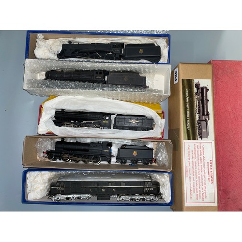 364 - LNER LOCO AND TENDER THE LMS CARRIAGE, LOCO AND TENDER 48109, AND 44756 BOXES AS FOUND