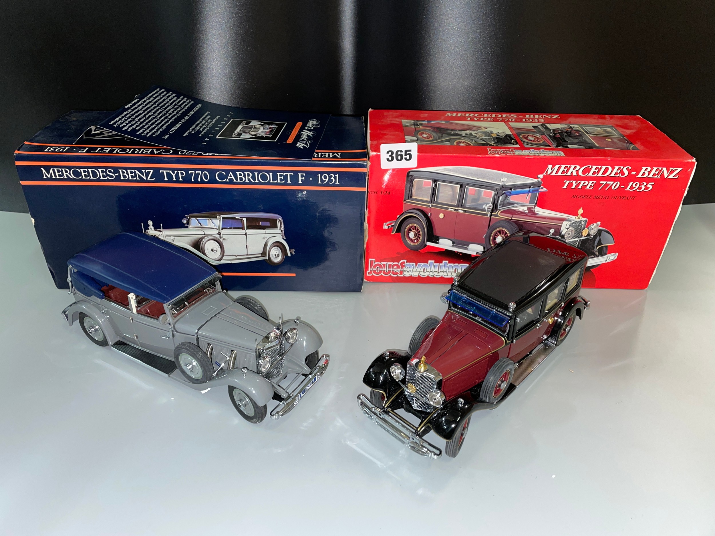 JOUEF 1:24 SCALE MERCEDES BENZ TYPE 770 1935 AND A MINICHAMPS