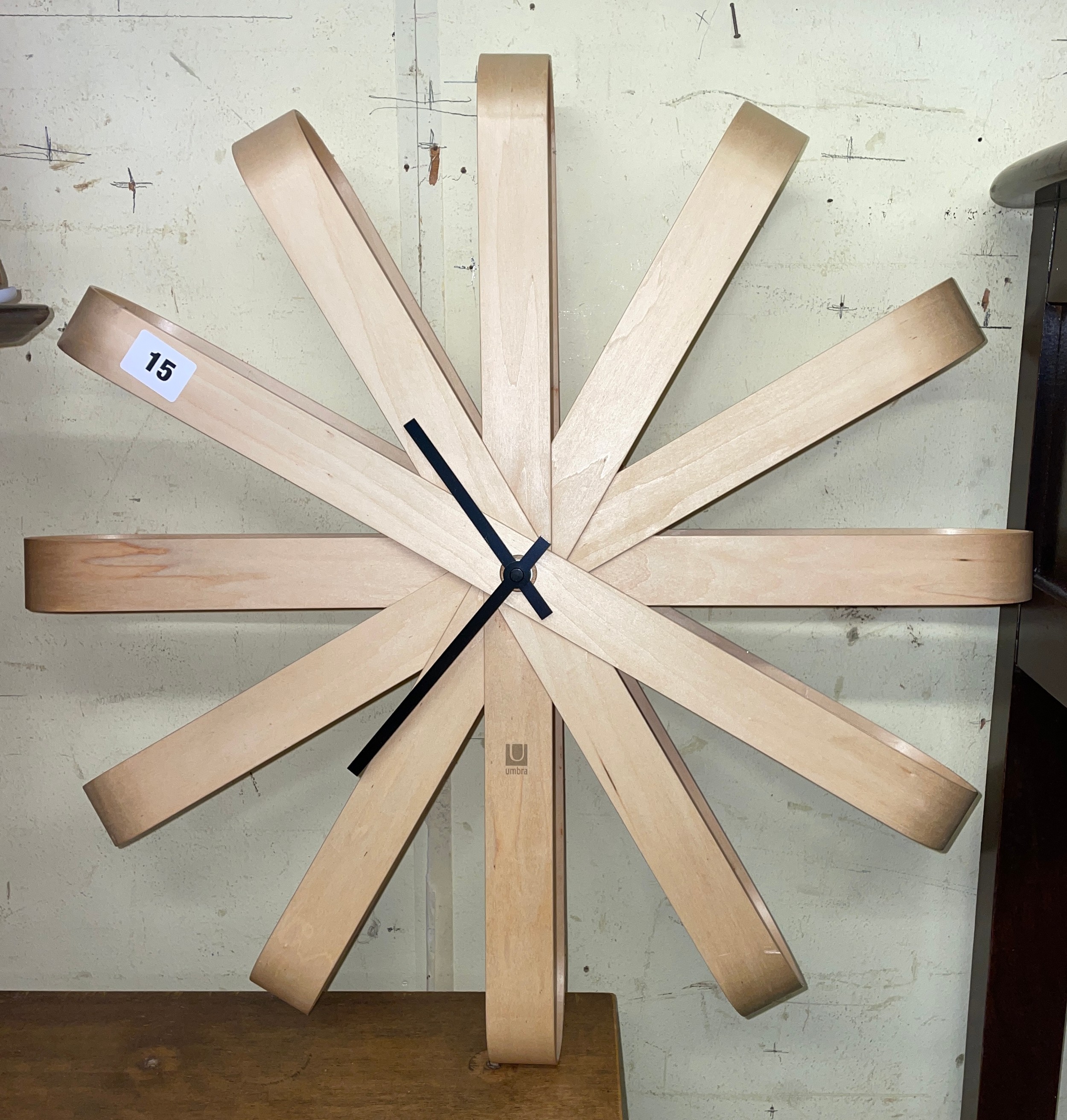 Umbra Ribbon Wood Wall Clock
