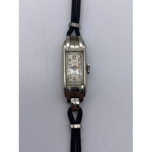 VINTAGE LADIES 1930S ROLEX SLIMLINE RECTANGULAR COCKTAIL