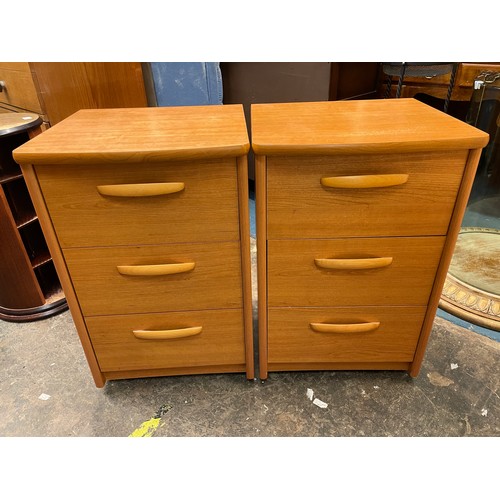 83 - PAIR OF ALSTONS CHERRYWOOD EFFECT THREE DRAWER CHESTS