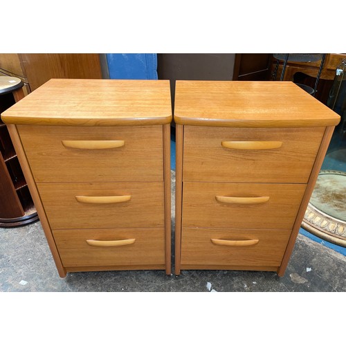 83 - PAIR OF ALSTONS CHERRYWOOD EFFECT THREE DRAWER CHESTS