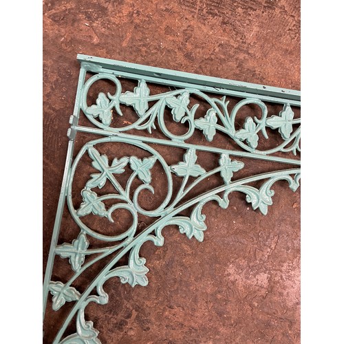 82 - PAIR OF PAINTED VICTORIAN STYLE WROUGHT IRON BRACKETS