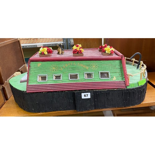 67 - MATCHSTICK MODEL OF A CANAL BARGE