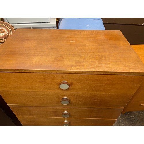 54 - 1970S TEAK FIVE DRAWER CHEST