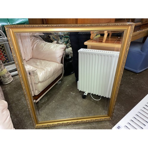 66 - GILT ACANTHUS BEADED FRAMED MIRROR