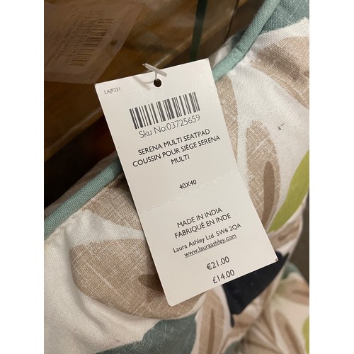 86 - SET OF FOUR LAURA ASHLEY SERINA SEAT PAD CUSHIONS