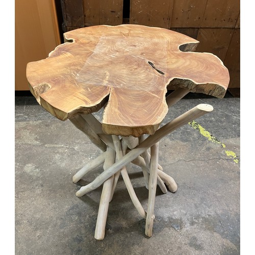 147 - DRIFT WOOD LOG TOP OCCASIONAL TABLE