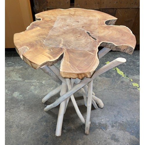 147 - DRIFT WOOD LOG TOP OCCASIONAL TABLE