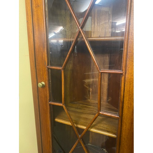 8 - REPRODUCTION MAHOGANY GEORGIAN STYLE ASTRAGAL GLAZED CORNER CABINET