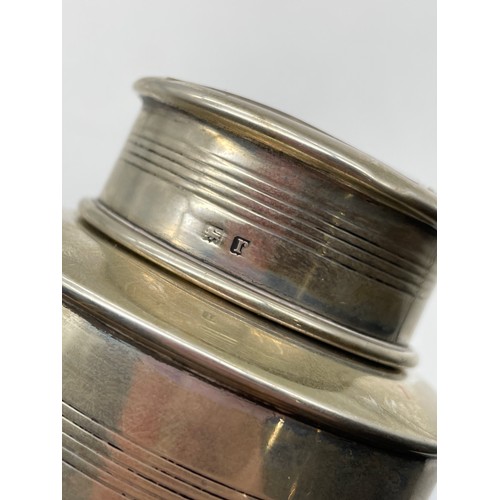 500 - BIRMINGHAM SILVER CYLINDRICAL CADDY 2.8oz APPROX