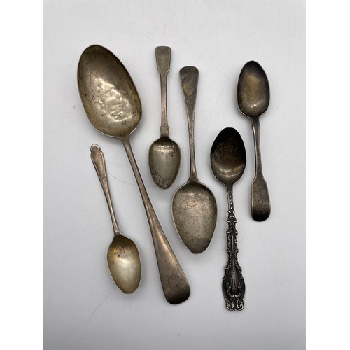 499 - VARIOUS SILVER SPOONS 6.2 OZ APPROX