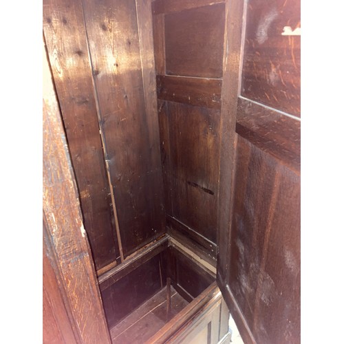 78 - 17TH CENTURY PANELLED HANGING WARDROBE