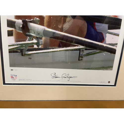 551 - LIMITED EDITION SIGNED PRINT 368/500 SIR STEVE REDGRAVE AND LIMITED EDITION 16/500 JONATHON EDWARDS