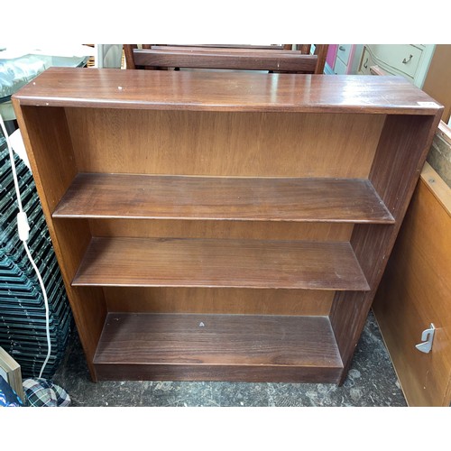 150 - 1970S SMALL TEAK OPEN BOOKCASE