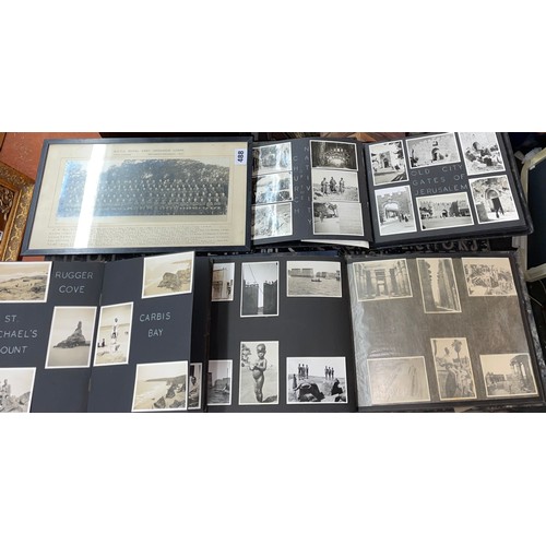 488 - TWO MILITARY PHOTOGRAPH ALBUMS OF BLACK AND WHITE SHOTS OF EGYPT, LUXOR, TOUR, CORRESPONDENCE TO THE... 