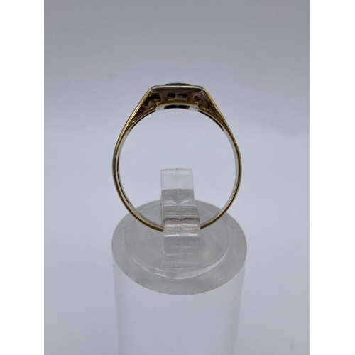 509 - 18CT GOLD SAPPHIRE AND DIAMOND RING SIZE L, 3.9G APPROX