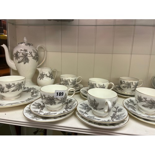 189 - WEDGWOOD BONE CHINA TEA SET ASHFORD W4106