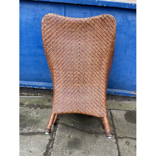 150 - TREACLE RATTAN BASKET ARMCHAIR