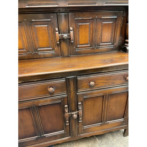 158 - ERCOL STYLE ELM COURT CUPBOARD