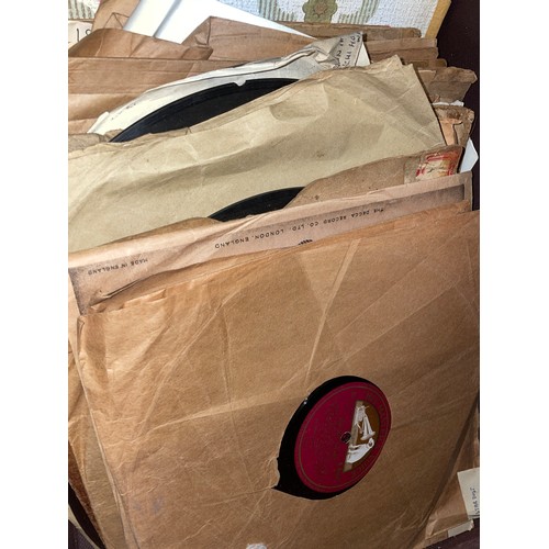 279 - BOX OF 78 RPM RECORDS MAINLY BIG BANDS AND JAZZ PLUS BOX OF J HAWTIN MUSIC STORE 78S, JOE LOSS AND H... 