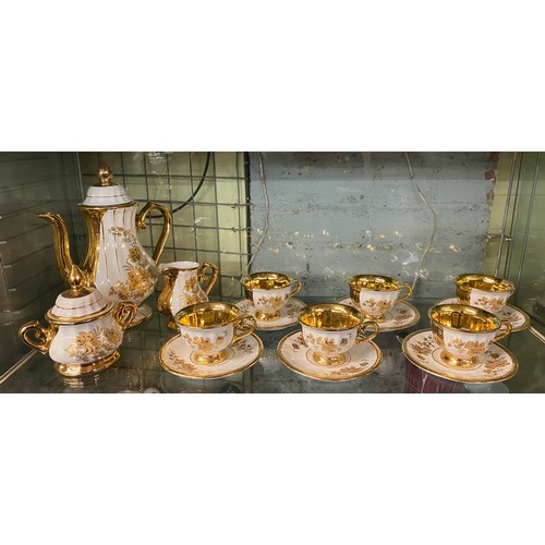 235 - 1950S GILT FLORAL COFFEE SERVICE