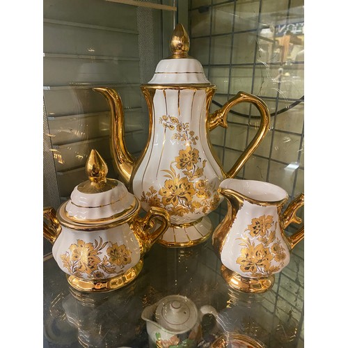 235 - 1950S GILT FLORAL COFFEE SERVICE