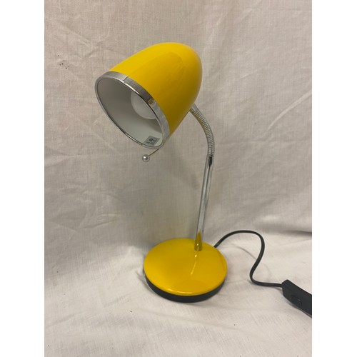 175 - MUSTARD ENAMELLED ADJUSTABLE TABLE LAMP